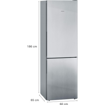 Siemens - KG36EAICA - iQ500, Kombinerad kyl/frys, 186 x 60 cm, Borstat stål med antiFingerprint