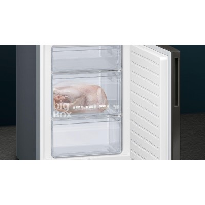 Siemens - KG39E8XBA - iQ500, Kombinerad kyl/frys, 201 x 60 cm, Mörkt antracitfärgat stål