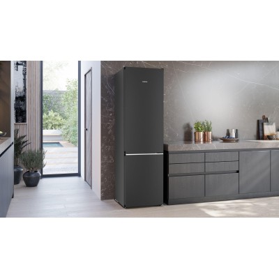 Siemens - KG39N4X1F - iQ500, Kombinerad kyl/frys, 203 x 60 cm, Mörkt antracitfärgat stål, Total noFrost