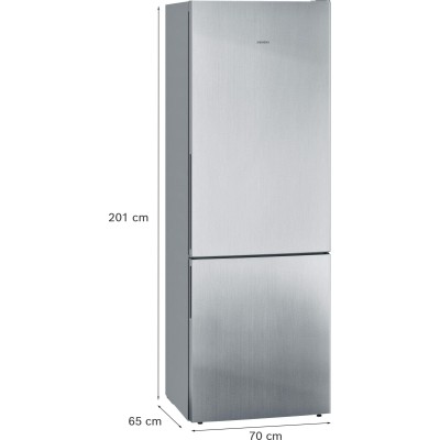 Siemens - KG49EAICA - iQ500, Kombinerad kyl/frys, 201 x 70 cm, Borstat stål med antiFingerprint
