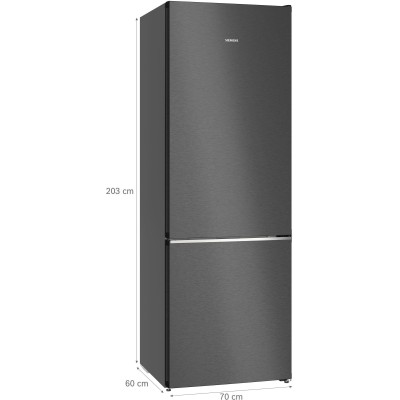 Siemens - KG49N4XAF - iQ500, Kombinerad kyl/frys, 203 x 70 cm, Mörkt antracitfärgat stål, Total noFrost