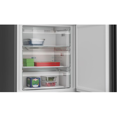 Siemens - KG49NSBBF - iQ700, Kombinerad kyl/frys, 203 x 70 cm, Svart, matt, Total noFrost