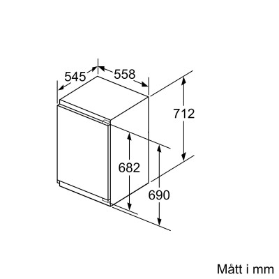 Bosch - GIV11AFE0 - Serie 4, 71.2 x 55.8 cm, Platta gångjärn