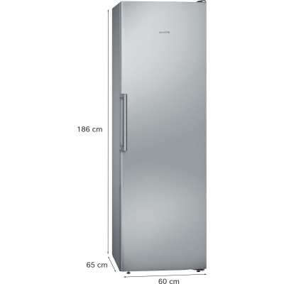 Siemens - GS36NVIEP - iQ300, Frysskåp, 186 x 60 cm, Borstat stål med antiFingerprint