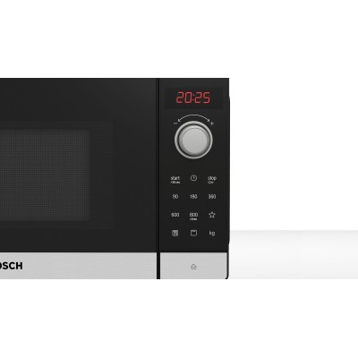 Bosch - FEL023MS2 - Serie 2, Freestanding microwave with grill, 44 x 26 cm, Rostfritt stål