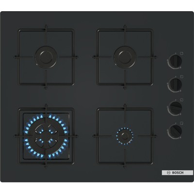 Bosch - POH6B6K30 - Serie 2, Gashäll, 60 cm, Härdat glas, Svart