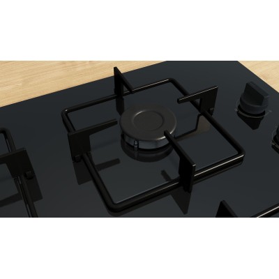 Bosch - POH6B6K30 - Serie 2, Gashäll, 60 cm, Härdat glas, Svart