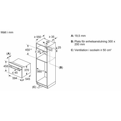 Siemens - CE732GXB1 - iQ700, Inbyggnadsmikro, 60 x 45 cm, Svart