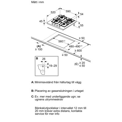 Siemens - EP6A6HI10 - iQ500, Gashäll, 60 cm, Härdat glas, Svart