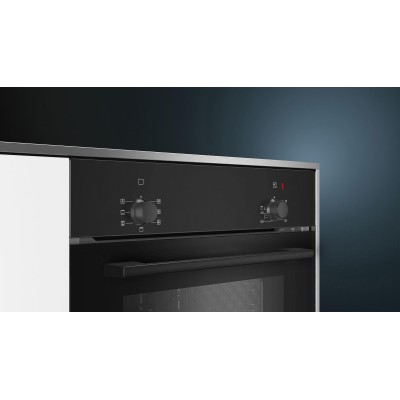 Siemens - HB010FBA1 - iQ100, Inbyggnadsugn, 60 x 60 cm, Svart