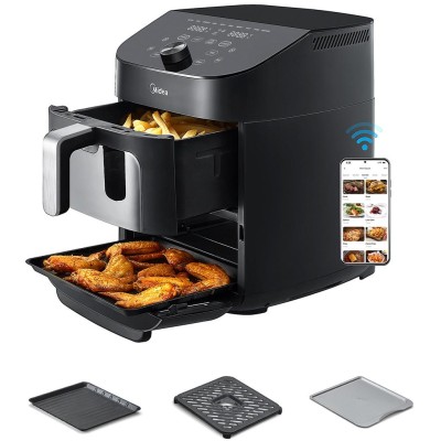 Midea - Airfryer 2 i 1 Kombination med Ugn 6,4 + 4,4 Liter - A14216