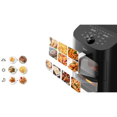 Airfryer 2 i 1 Kombination med Ugn 6,4 + 4,4 Liter