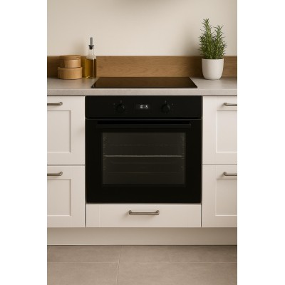 JGN inbygningsugn, 80 liter, svart - BO 6102 SR