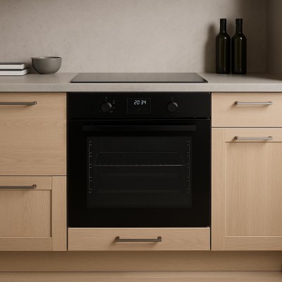 JGN inbygningsugn, 80 liter, svart - BO 6102 SR