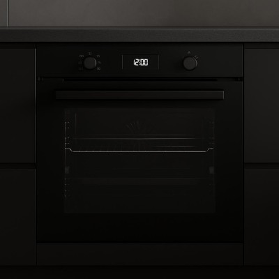 JGN inbygningsugn, 80 liter, svart Pyro 8 program - BO 7102 SR