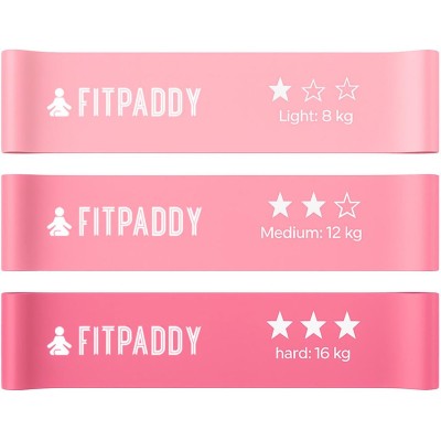 Fitpaddy - Elastiska Band Plus 3 Styck Pink Edition - A16082