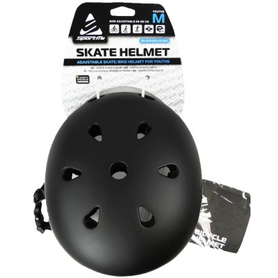 SportMe - Skatehjälm S 53-58cm Svart - 4518
