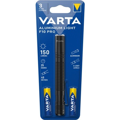 Varta - Aluminium Light F10 Pro Ficklampa 150 lm - A10602