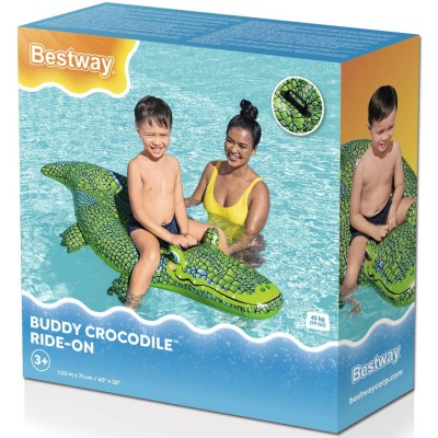 Bestway - Badmadrass Buddy Crocodile Ride-On 1.52m x 71cm - A13778