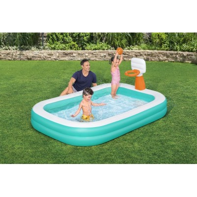 Bestway - Familjepool Dunk n Splash 251 x 168 x 102cm - A11382