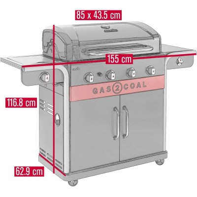 Char-Broil - Hybridgrill Gas2Coal 2.0 4+1 Brännare - 140926