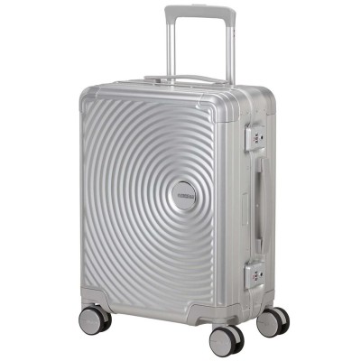 American Tourister - Kabinväska Soundbox Aluminium 55 Silver - A16086