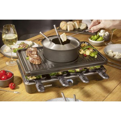 Fondue/Raclette Kombinerad 8pannor 2in1 RG 2347