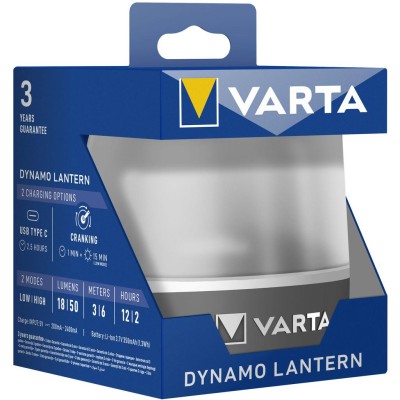 Varta - L10R Dynamo-lykta Vev + USB-C 18/50lm - A13182