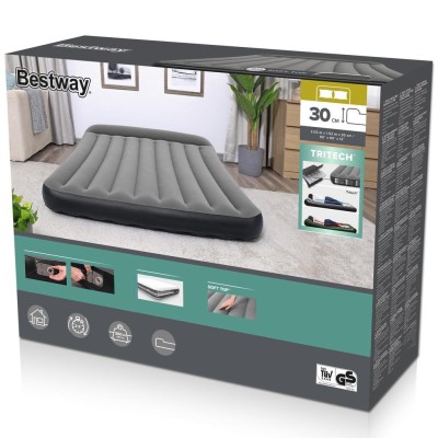 Bestway - Luftmadrass Tritech 2.03m x 1.52m x 30cm - 67464