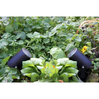 LightsOn - Luna Startpaket 2 x Trädgårdsspot Svart - 5082LI