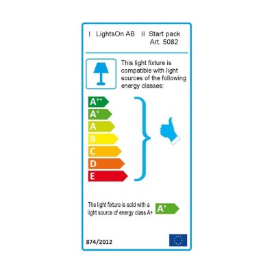 LightsOn - Luna Startpaket 2 x Trädgårdsspot Svart - 5082LI