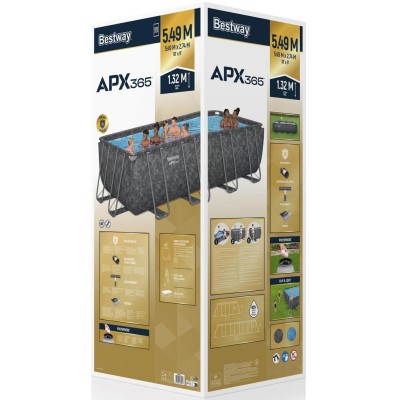 Bestway - Pool Set APX 365 Rectangular 5,49m x 2,74m x 1,32m - A13744