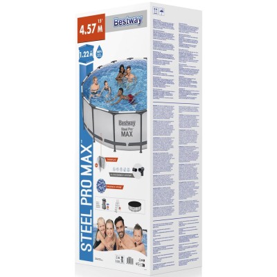 Bestway - Pool Steel Pro Max 4,57 x 1,22m ClickConnect - 56438B