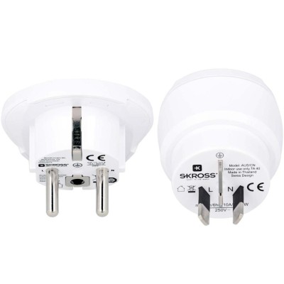 SKROSS - Reseadapter Combo Världen till Australien/Kina + Europa Jordad - A11976