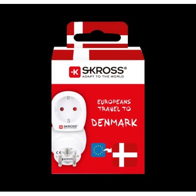 SKROSS - Reseadapter Europa till Danmark Jordad - 1.500232-E