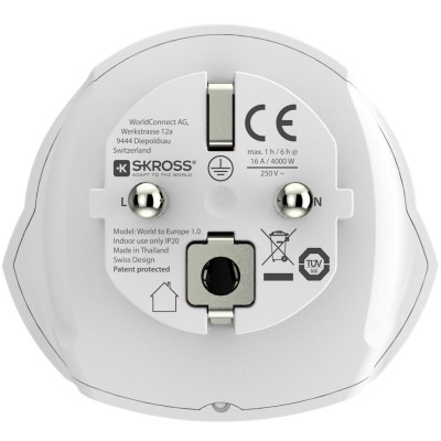 SKROSS - Reseadapter Världen till Europa Jordad Bulk - 1.500211-1