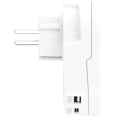 SKROSS - Reseadapter Världen till Europa USB-A/USB-C 20W Jordad - A14882