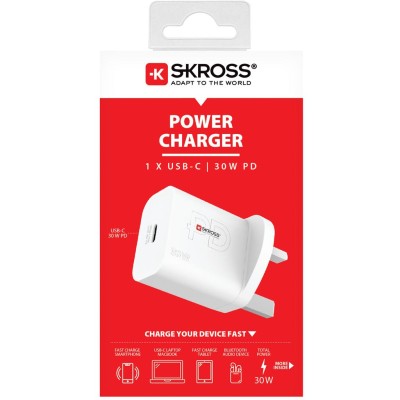 SKROSS - Reseladdare UK m.fl. USB-C PD 30W Ojordad - 530WPDUKCN