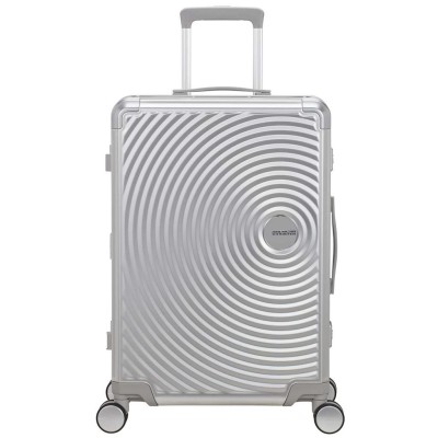 American Tourister - Resväska Soundbox Aluminium 68 Medium Silver - A16088