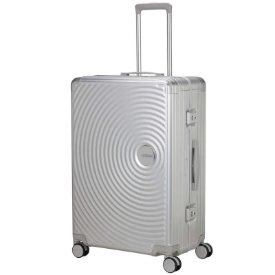 American Tourister - Resväska Soundbox Aluminium 77 Large Silver - A16090