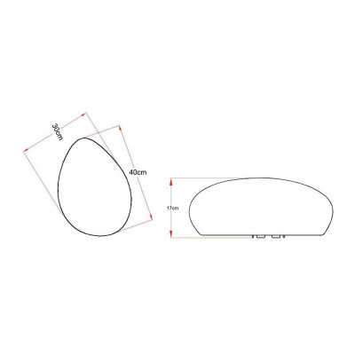 LightsOn - Stone XL 40 cm dekorativ sten - 5065