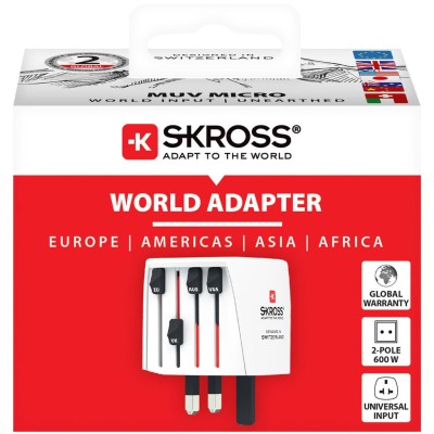 SKROSS - Världsreseadapter MUV Micro Ojordad - A14880