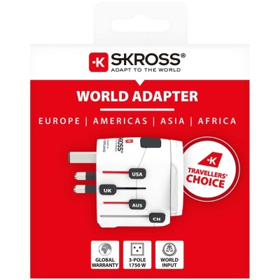 SKROSS - Världsreseadapter PRO World Jordad - 1.103180