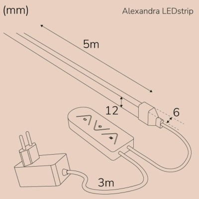 Llitt - Alexandra Ledstrip kit RGBIC Neon IP65 Smart Tuya WiFi 5m​​​ - A12406