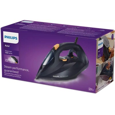 Philips - Ångstrykjärn blått/gult 7000 Series HV DST7060/21 - A12929