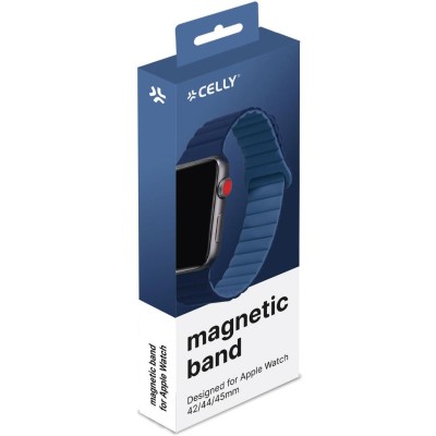 Celly - Armband till Apple Watch 42/44/45mm Magnetiskt Blå - A13170