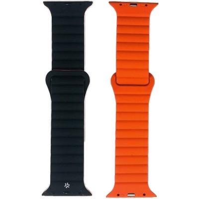 Celly - Armband till Apple Watch 42/44/45mm Magnetiskt Svart/Orange - A13169