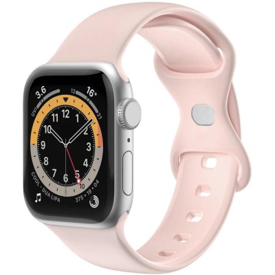 Celly - Armband till Apple Watch 42/44/45mm Silikon Rosa - A13177