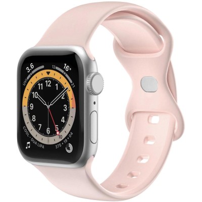 Celly - Armband till Apple Watch 42/44/45mm Silikon Rosa - A13177