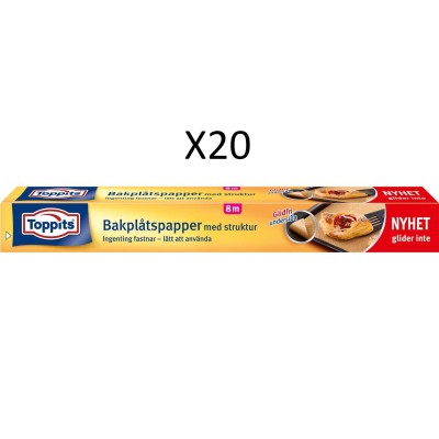 Toppits - Bakplåtspapper Rulle 8M Glidfri (20st DFP) - 091555